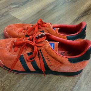 Adidas Samoa red and black soccer football sneakers